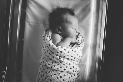 neborn swaddled